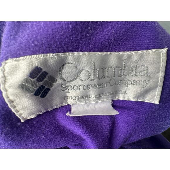 Vintage y2k Columbia Men's L Spell Out Ski Jacket Waterproof Coat Bright Purple - Picture 6 of 8